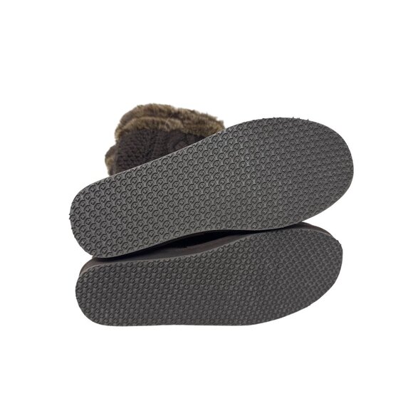 L.L. Bean Womens Cable Knit Faux Fur Lined Slipper Boots Size‎ 11M - Picture 4 of 7